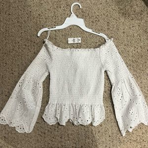 White off the shoulder top